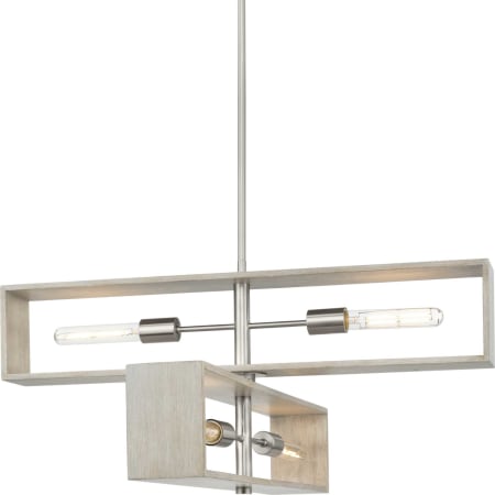 Progress Lighting Boundary 4 Light 30" Wide Chandelier Brushed Nickel