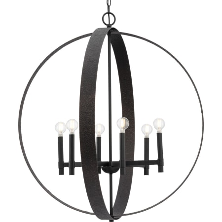 Progress Lighting Allegheny 6 Light 32" Wide Globe Chandelier Matte Black