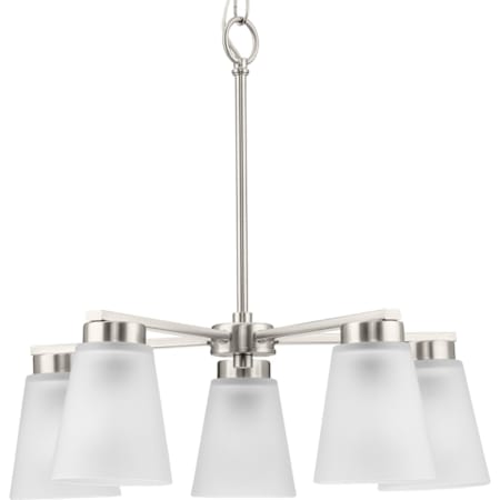 Progress Lighting Tanner 5 Light 21" Wide Chandelier Brushed Nickel