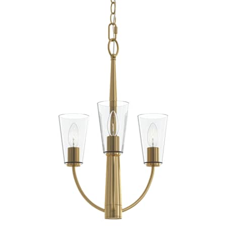 Progress Lighting Jheni 3 Light 14" Wide Candle Style Chandelier Brushed Gold