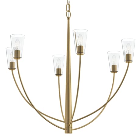 Progress Lighting Jheni 6 Light 36" Wide Candle Style Chandelier Brushed Gold