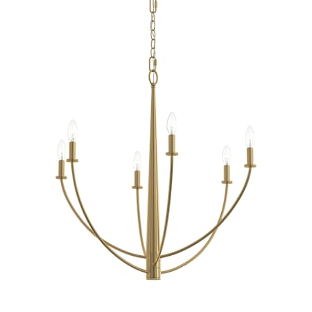 Progress Lighting Jheni 6 Light 28" Wide Taper Candle Style Chandelier Brushed Gold