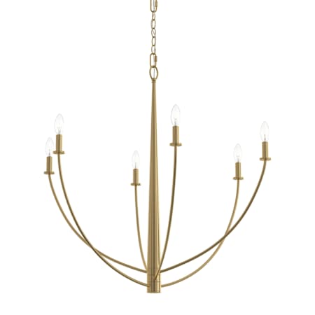 Progress Lighting Jheni 6 Light 34" Wide Taper Candle Style Chandelier Brushed Gold