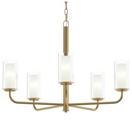 Progress Lighting Mack 5 Light 28" Wide Pillar Candle Style Chandelier Brushed Gold