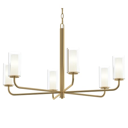 Progress Lighting Mack 6 Light 34" Wide Pillar Candle Style Chandelier Brushed Gold