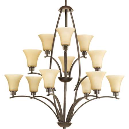 Progress Lighting Joy 12 Light 38" Wide Chandelier Antique Bronze