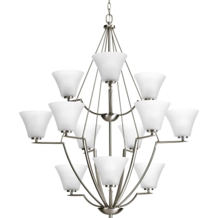 Progress Lighting Bravo 12 Light 38" Wide Chandelier Brushed Nickel