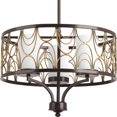 Progress Lighting Cirrine 3 Light 18" Wide Drum Chandelier Antique Bronze