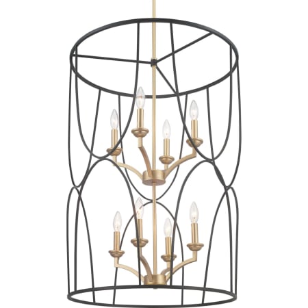 Progress Lighting Landree 8 Light 23" Wide Taper Candle Chandelier Black