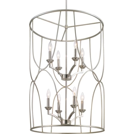Progress Lighting Landree 8 Light 23" Wide Taper Candle Chandelier Silver Ridge