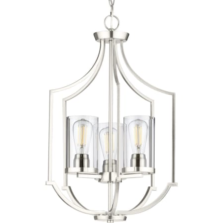 Progress Lighting Lassiter 3 Light 17" Wide Chandelier Brushed Nickel