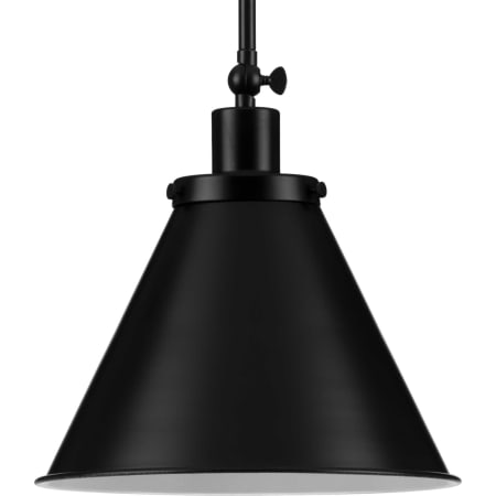 Progress Lighting Hinton 12" Wide Pendant with Metal Shade Matte Black
