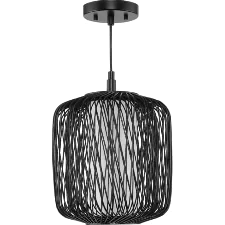 Progress Lighting Cordova 10" Wide Cage Pendant Black Rattan