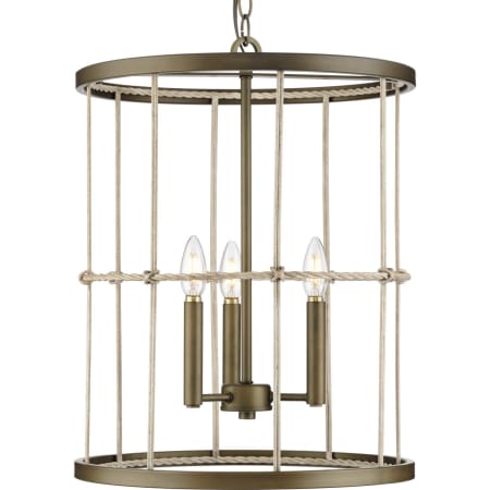 Progress Lighting Lattimore 3 Light 16" Wide Pendant Aged Brass