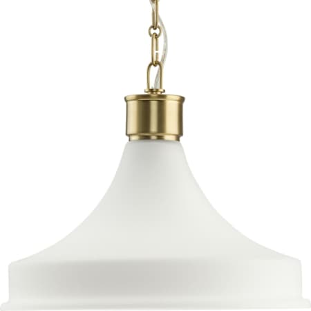 Progress Lighting Graelyn 14" Wide Pendant with Opal Glass Shade Brushed Gold