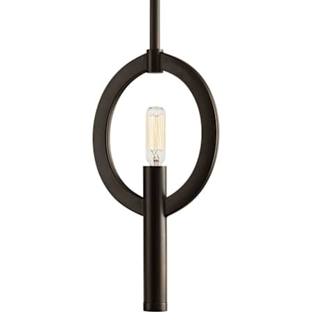 Progress Lighting Draper Single Light 7" Wide Mini Pendant Antique Bronze