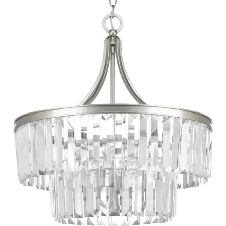 Progress Lighting Glimmer 5 Light 22" Wide Chandelier with Prismatic Drop Glass Silver Ridge
