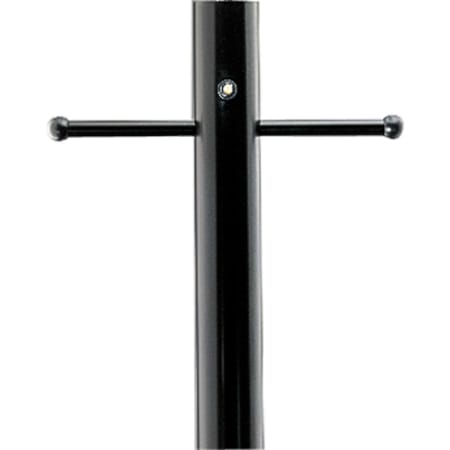 Progress Lighting 7 Foot Aluminum Outdoor Light Post with Ladder Rest and Photocell Black