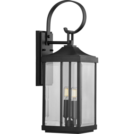 Progress Lighting Gibbes Street 2 Light 22" Tall Outdoor Wall Sconce Black