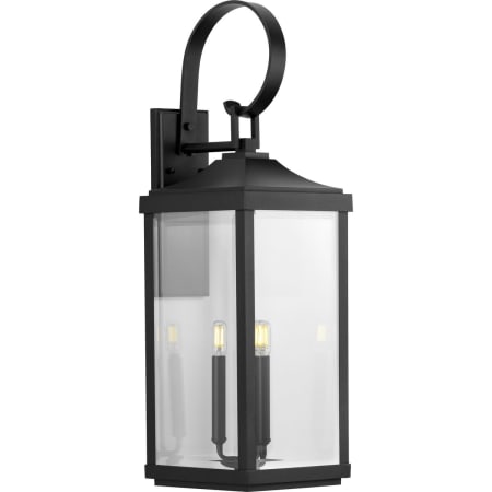 Progress Lighting Gibbes Street 3 Light 31" Tall Large Outdoor Wall Sconce Black
