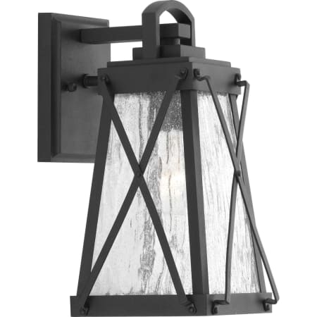 Progress Lighting Creighton Single Light 6" Wide Outdoor Wall Sconce with Clear Seeded Glass Panels Black