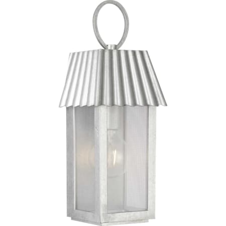 Progress Lighting Point Dume-Hook Pond 17" Tall Outdoor Wall Sconce with Patterned Glass Shade Galvanized Finish