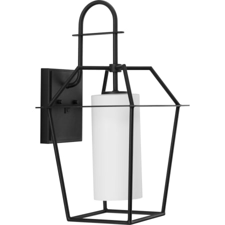 Progress Lighting Chilton 22" Tall Outdoor Wall Sconce with Frosted Glass Shade Textured Black