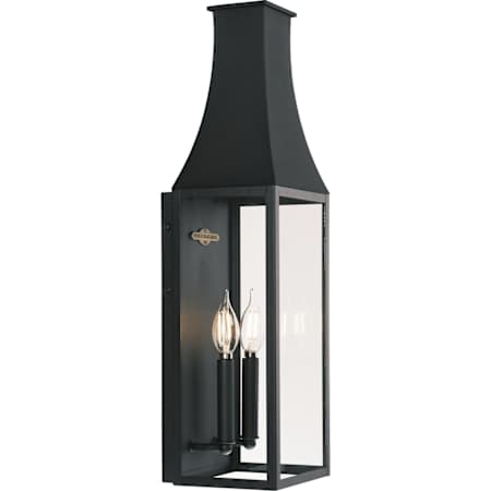 Progress Lighting Radcliffe 2 Light 24" Tall Outdoor Wall Sconce Black