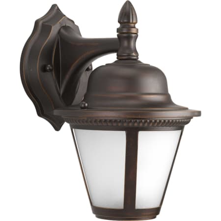 Progress Lighting Westport LED Outdoor Wall Sconce with White Seeded Glass - 10" Tall Antique Bronze