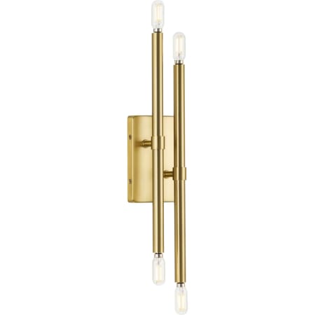 Progress Lighting Arya 4 Light 4" Tall Wall Sconce Brushed Gold