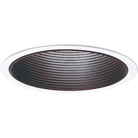 Progress Lighting 6" Step Baffle Trim for PAR30 or BR30 Lamps Black