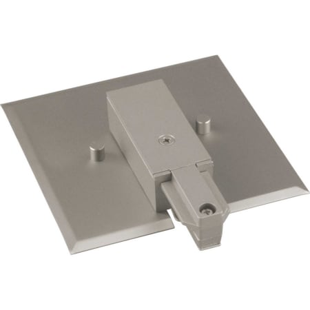 Progress Lighting Live End Power Feed with Flush Canopy for Alpha Trak Systems Brushed Nickel