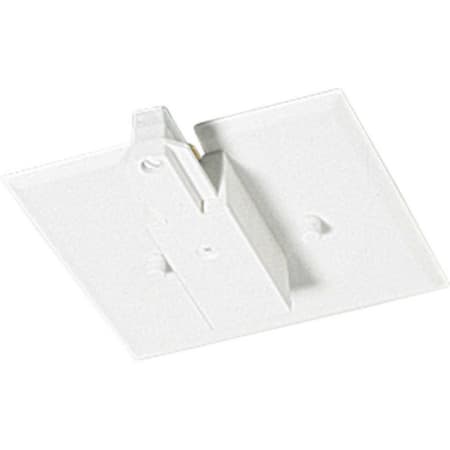 Progress Lighting Live End Power Feed with Flush Canopy for Alpha Trak Systems White