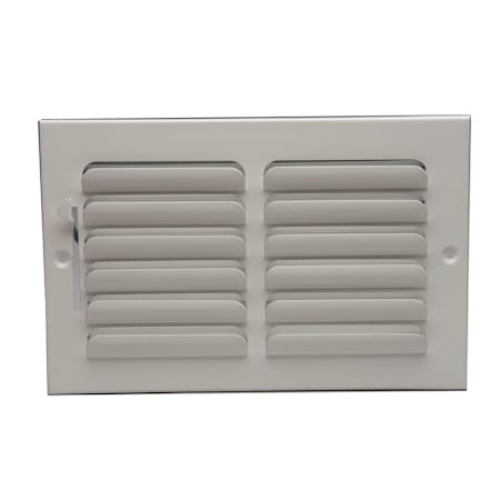 PROSELECT 12 x 4 in. Residential Ceiling & Sidewall Register in White 1-way Steel White