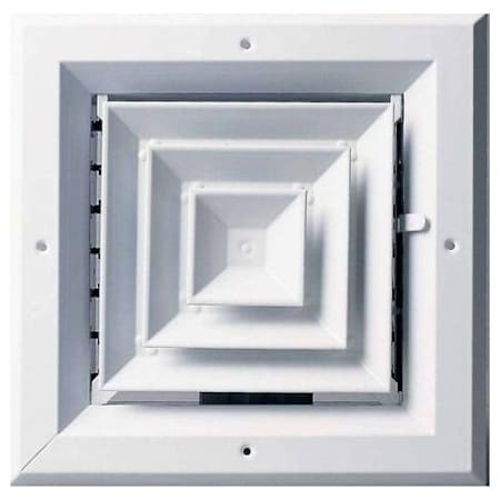 PROSELECT 14" x 14" Duct Connection - Aluminum Four-Way Ceiling Diffuser N/A