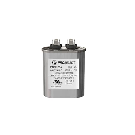 PROSELECT 2-3/16" 370/440V Aluminum Oval AC Run Capacitor N/A
