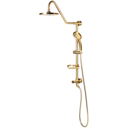 Pulse Kauai Retrofit Shower with Shower Head, Hand Shower, and Hose Brushed Gold