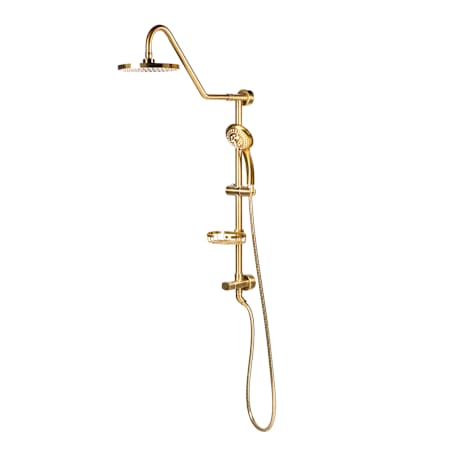 Pulse Kauai Retrofit Shower with Shower Head, Hand Shower, and Hose Brushed Gold