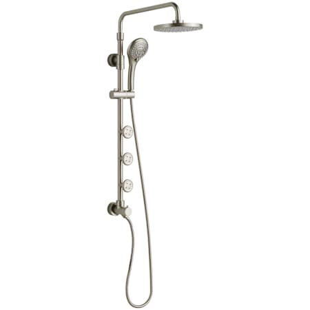 Pulse Lanikai Retrofit Shower with Shower Head, Hand Shower, Bodysprays, and Hose Brushed Nickel