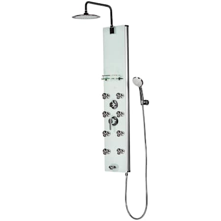 Pulse Lahaina 2.5 GPM Shower Panel with Rain Shower Head, Multi-Function Hand Shower and 8 Body Sprays Chrome