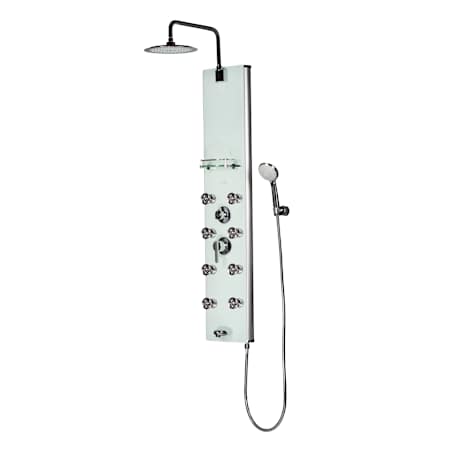 Pulse Lahaina 2.5 GPM Shower Panel with Rain Shower Head, Multi-Function Hand Shower and 8 Body Sprays Chrome