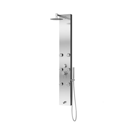 Pulse Monterey 1.8 GPM Pressure Balanced Shower Panel with Shower Head, Hand Shower, Bodysprays, Shower Arm, Hose, and Valve Trim Brushed Stainless Steel