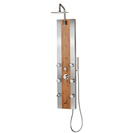 Pulse Bali Pressure Balanced Shower Panel with Shower Head, Hand Shower, Bodysprays, Hose, and Valve Trim - Less Rough-In Valve Brushed Stainless Steel