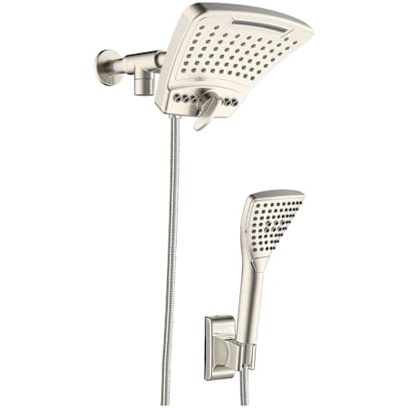 Pulse Power Shot 1.8 GPM Multifunction Shower Head with Handshower Brushed Nickel