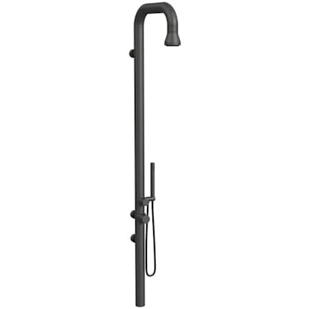 Pulse Poseidon 2.5 GPM Pressure Balanced Shower System with Shower Head, Hand Shower, and Hose Gunmetal Black
