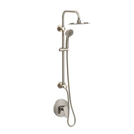 Pulse Seabreeze Pressure Balanced Shower System with Shower Head, Hand Shower, Slide Bar, Shower Arm, Hose, and Valve Trim Brushed Nickel