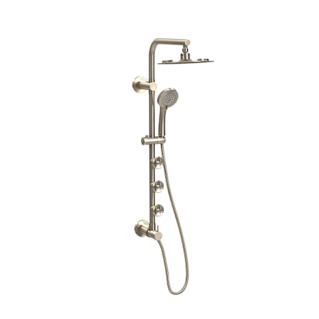 Pulse Lanai Retrofit Shower with Shower Head, Hand Shower, Slide Bar, 3 Bodysprays, Shower Arm and Hose Brushed Nickel