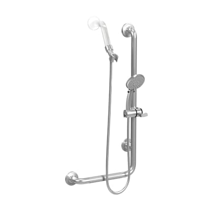 Pulse Ergo 2.5 GPM Multi Function Hand Shower Package - Includes Slide Bar and Hose Brushed Stainless Steel