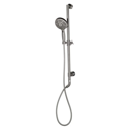 Pulse Diamond 2.5 GPM Multi Function Hand Shower Package - Includes Slide Bar and Hose Brushed Nickel