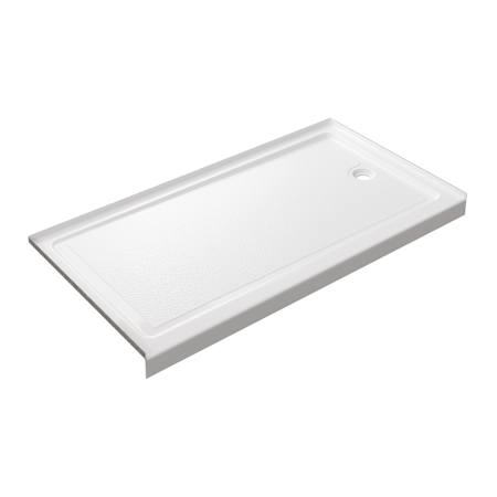 Pulse ShowerPan 60" x 32" Rectangular Shower Base with Single Threshold and Right Drain White